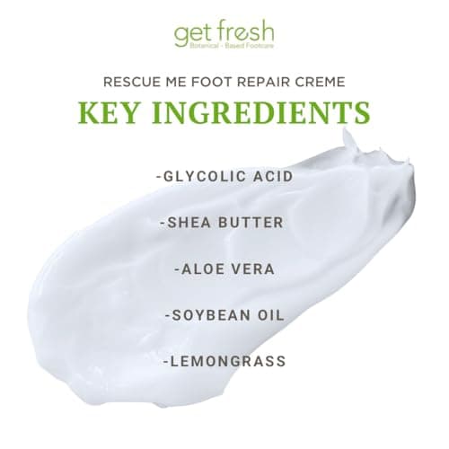 Intensive Foot Repair Cream For Cracked Heels And Dry Skin by Get Fresh Rescue Me Foot Moisturiser, Heel Balm for Callouses and Hard Skin Refreshing Lemongrass Travel Size 56g — view 6