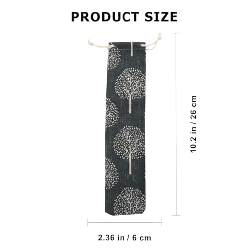 Healifty Drawstring Bags 10 pcs Cotton Linen Storage Pouches for Forks Spoons and Chopsticks Reusable Tableware Bag for Camping Picnics School and Outdoor Dining — view 6