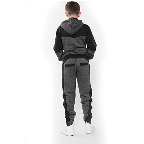 A2Z 4 Kids Cotton Tracksuit - T.S 602 Charcoal 7-8 — view 6