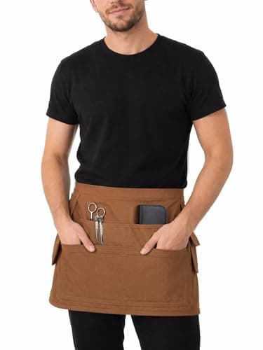 Molaxhome Waist Tool Apron with Multi-Pocket Adjustable Belt for Gardening — view 4