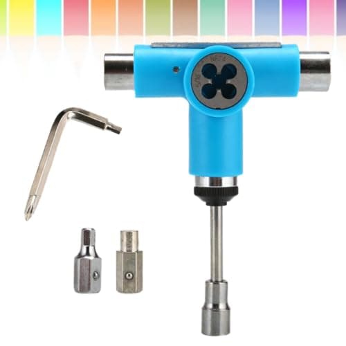 HEANUJJ Skateboard Tool Metal T-tool for Longboards Mini Skateboards Blue — view 4