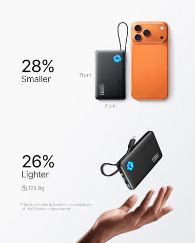 INIU Smaller 10000mAh Power Bank, 20W PD Fast Charging Portable Charger — view 2