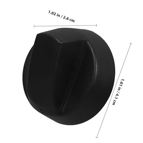 Black Universal Oven Stove Control Knobs with 5 Adapters, Abs — view 2
