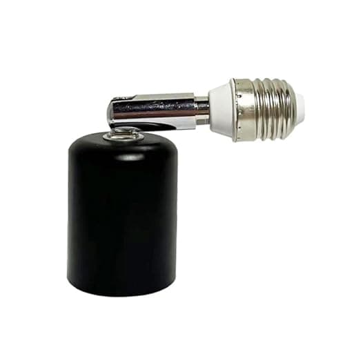 TERNCOEW E27 Bulb Socket Extender 90 Vertical 360 Horizontal 150W Ceramic Metal Lamp Adapter Head Commercial Grade Ceramic Lamp Extender