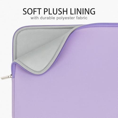 RAINYEAR 15.6 Inch Laptop Sleeve Carrying Bag, Purple — view 3