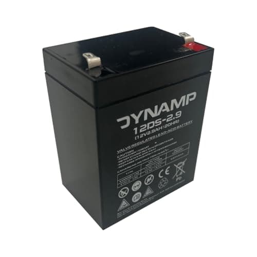 Dynamp 12V AGM Mobility Battery, 2.9Ah, Pack of 2, Maintenance-Free VRLA, F1 4.8mm Terminals, Model 12DS-2.9 — view 2