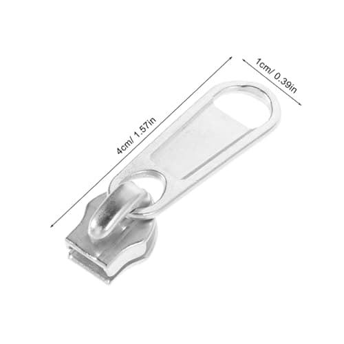 Universal Zipper Sliders 50pcs Aluminium Alloy Silver Replacement Kit — view 2
