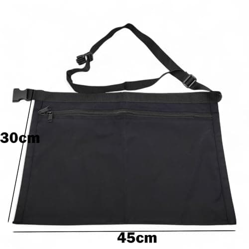 Market Trader Money Belt | Denim Trader Belt | Money Apron | Traders Adjustable Waist Strap Anti-Theft Wallet Apron Pouch for Restaurants Festivals Fetes & Sports Clubs (1, 4 Pockets) — view 2