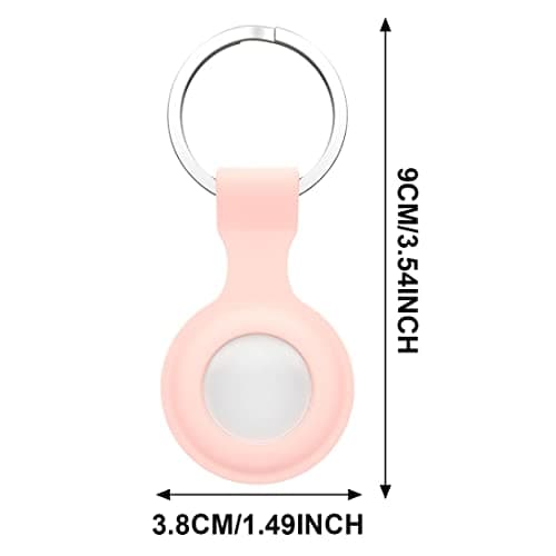 2 Pack Airtag Case Holder for Apple Air Tag, Airtag Case with AntiLost Keychain, Silicone Protective Cover for Kids' Backpacks, Dog Collars, Luggage, MultiColor Protective AirTag Accessories — view 6