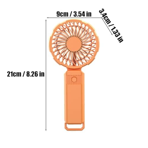 Handheld Fan Rechargeable 3 Speed Adjustable USB Rechargeable Cooler — view 2