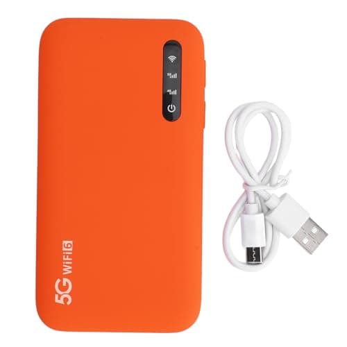 Luocute 5G Mobile Hotspot, Portable WiFi for Travel, with High Speed Up to 2.77Gbps, 16 Connected Devices, with SIM Card Slot, IP67 Water Proof, 6100mAh Battery — view 6