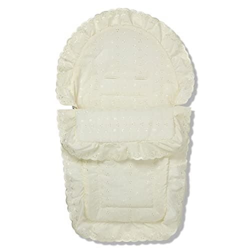 For Your Little One FYLO Universal Broderie Anglaise Car Seat Footmuff/Cosy Toes - Pink — view 4