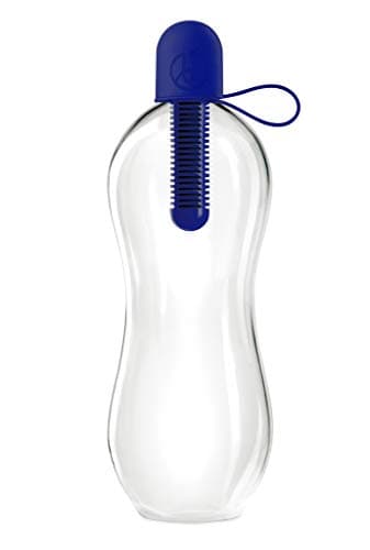 bobble Classic Water Bottle, Filtered Water, BPA-Free Reusable Bottle, Soft Touch Carry Cap with Replaceable Carbon Filter for Sustainable Water and Hydration 34 oz, (Navy Blue)