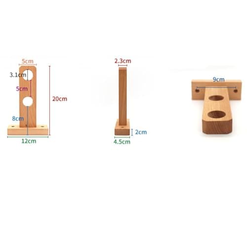 Thickened Solid Wood ain Rod Pole Nordic Design 210CM EcoFriendly No Paint Brackets Perfect for Roman ains Easy Inllat — view 2