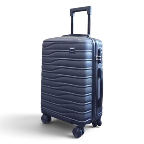 Infinity Leather Hard Shell Black Cabin 56 x 36 x 23 cm Secure Luggage Suitcase Suitable for Easyjet, Ryanair — view 4