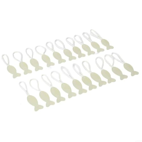 20 Pack Glow Zipper Pullers Night Visible Cord for Outdoor Jackets Dry Bags Suitcase Repair Kit White — view 5