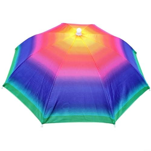 Folding Umbrella Hat for Outdoors, Waterproof Sun and Rain Hat for Fishing Hiking Gardening, Compact Travel Hands- Protection, Camouflage (C)