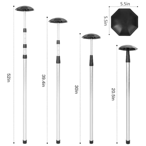 NICEWAT 20.5-52 in Adjustable Aluminium Alloy Golf Travel Bag Support Rod — view 2