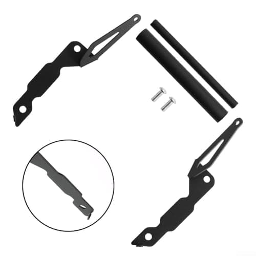 GPS Mount Horizontal Bar for Honda XL750 Transalp 2023+, Shock-Absorbing Aluminium Extension Bracket for Phone & Sat Nav, Black — view 2