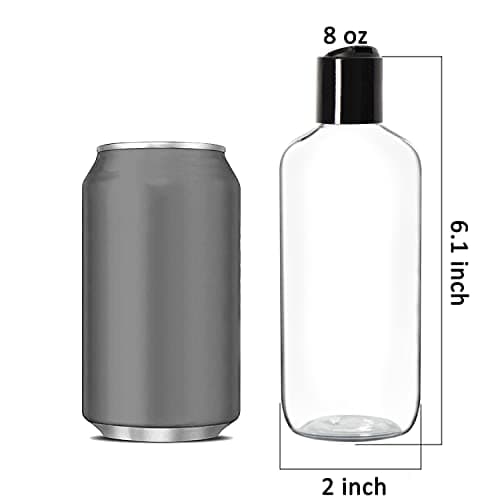 Youngever 10 Pack 250ML Empty Squeeze Containers with Disc Cap, Plastic Bottles with Flip Cap, Refillable Cosmetic Squeeze Containers — view 2