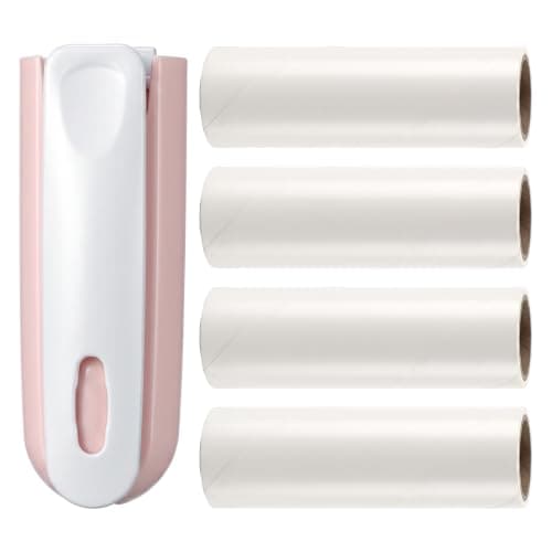 Sorcristy Mini Lint Roller with 4 Refills, Lint Roller for Clothes