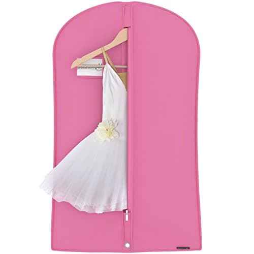 Hangerworld 38 Inch Pink Breathable Girls Dress Garment Clothes Cover Zipped Bag for Dance Wear — view 2