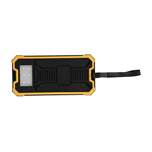 OPPWONG Dual USB 20000mAh Fast Charging Solar Power Bank Case Kit for Outdoor Activities (Yellow)
