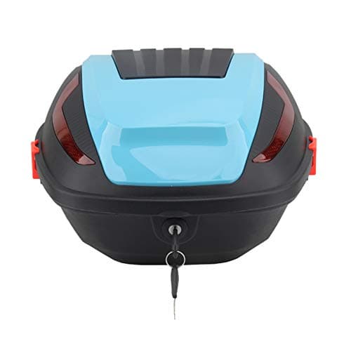 ZXCASDF Motorcycle Trunk Motorcycle Rear Travel Bag, Weather Resistant Heavy Duty Tail Bag Tail Trunk, Water Proof Luggage Bag Backpack,sky blue