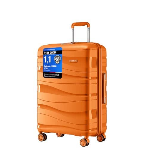 Kono Medium Suitcase 24 Inch, Durable Checked Luggage for Holiday Travel