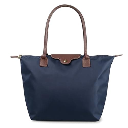 ZhengYue Nylon Tote Bags for Women with Zip Large Foldable Womens Handbags