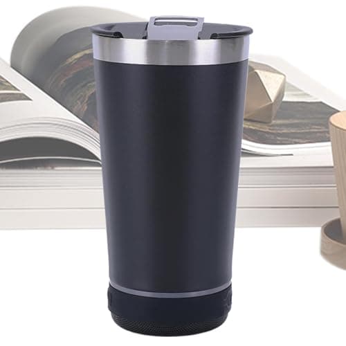 Speaker Mug, 16 oz Stainless Steel Mug, Insulated Coffee Mug with