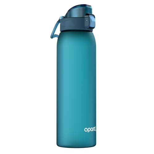 Opard Zip 1000ml Plastic Water Bottle Dishwasher Safe, Leakproof Flip-Top Lid, BPA Free Tritan, Wide Mouth Reusable Sports Water Bottle for Gym Hiking Commuting Outdoor Travel and School