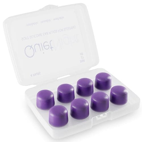 QuietNight Silicone Sleep Earplugs 4 Pairs SNR 27dB Mouldable Noise Cancelling Reusable