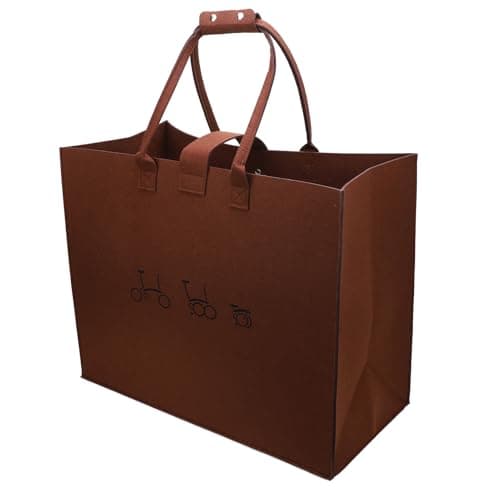 UPALDHOU Folding Bike Bag, Nonwoven Lightweight Carry Box/Cover for 16 Inch Bike, with Spacious Storage and Flexible Carrying Options for Commuting and Travel (Dark Brown) — view 3