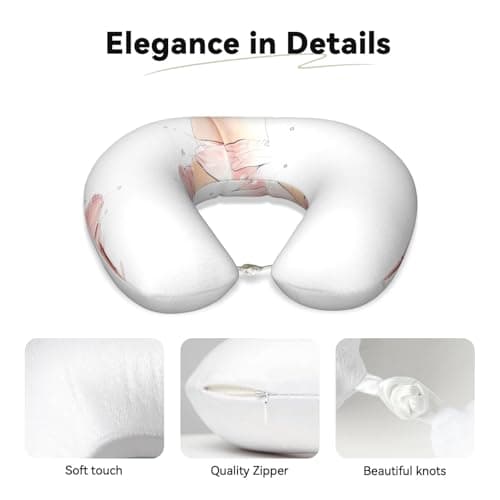 Ballet Shoes Print Memory Foam Travel Pillow - Comfortable U-Shape Neck Support for Sleep, Office, Flights & Road Trip — view 4