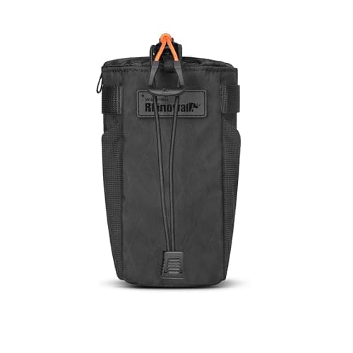 Rhinowalk Bike Water Bottle Bag with Quick Release, Insulated & Waterproof, 3-Point Mounting, Drain Hole, Side Mesh Pockets – Durable Nylon for MTB, Road, and Gravel Bikes（Black） — view 3