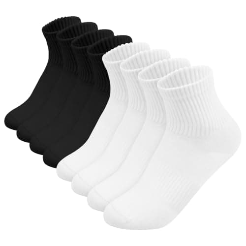 Soleeya 8 Pairs Ankle Socks Men Women UK 6-9, Multipack Running Socks