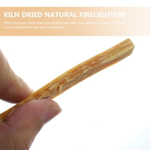 SHERCHPRY Natural Wood Firelighters for Camping and Hiking, Easy to Use Wood Burning Fire Starter Sticks that Burn Completely with Belt Box, Practical Outdoor Ignition Tool for Campfires — view 3