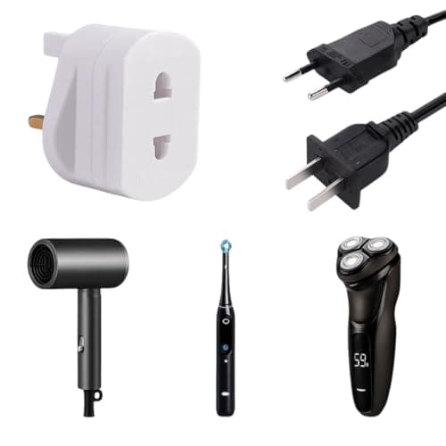 Gadgets Hut UK - White Plug Adapter 1A Fused Shaver Plug Adaptor, UK 2 Pin to 3 Pin Adapter Plug UK Electric Toothbrush Adapter UK - Ideal for Electric Shavers and Toothbrushes — view 3