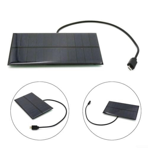 Solar Panel Charger, Portable Solar Charger Panel 5.5V 2W 330mA, Outdoor Solar Charging Board for Mobile Phones and Lights, Hiking Camping Power Bank Travel Use — view 2