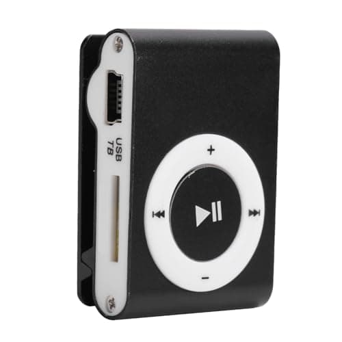 LUCKDANO budget-friendly Players Portable Portable Digital Music Media Player MP3 with Back Clip & Earphone, Lightweight Aluminum, 5-Hour Battery Life, Expandable Up to 8GB, Ideal for Sports & (Black)