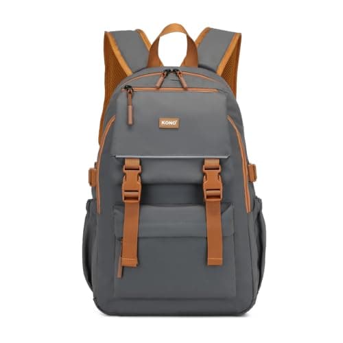 Kono Backpack Men, Backpack Portable Travel Backpack Waterproof with Adjustable Buckle and Multiple Pockets for Travel Weekender Sport(Gray)