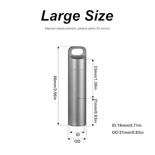 Large Stainless Steel Pill Organiser, Waterproof Pill Box Portable Emergency Medicine Organizer for Medicine, Vitamin, Capsules, Fish Oil, Supplement — view 2