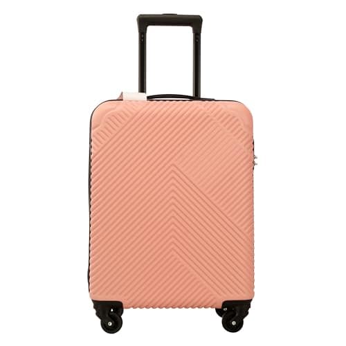Neo 3 Piece Hard Shell Luggage Suitcase Set ABS Expandable Handle Lightweight Durable Trolley Travel with 360 Spinner Wheels Inbuilt Lock 20" 24" 28" (Rose Gold) — view 6