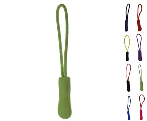ROKEL Zipper Pulls, Zip Puller Replacement – 10 Pack Lime Green, Durable Zip Tags Cord Pulls for Backpacks, Luggage, Jackets, Suitcases & Bags – Easy Fix Zip Repair Extension (Lime Green, 10 Pack)