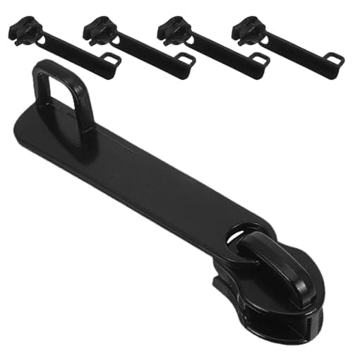 5pcs Black Nylon Double Layer Luggage Zipper Replacement Pulls