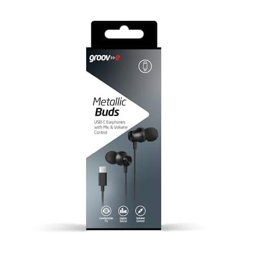 groov e Metallic Buds - USB-C Earphones with Remote Mic & Volume Control, Fits Ears Comfortably, USB-C Plug, Offers Rich Sound Quality — view 4