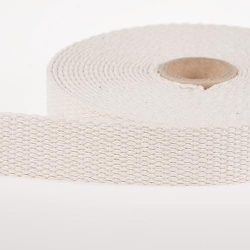 Shelver Heavy Duty Cotton Webbing Strap, 1 or 1.5 Inches and Colours, 5m (Ecru, 25mm) — view 2