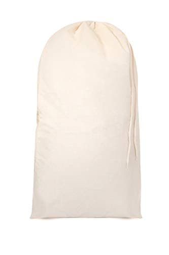 Bronta Mill Plain Natural 100% Cotton Drawstring Stuff Bags | Eco Friendly Storage Pouch | Beige - XL - 75cm x 50cm