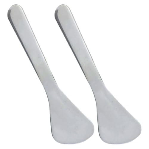 2pcs Stainless Steel Eye Cream Spatula Silver Compact Massage Tool